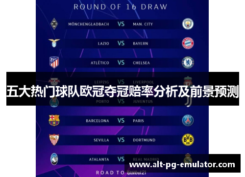 五大热门球队欧冠夺冠赔率分析及前景预测